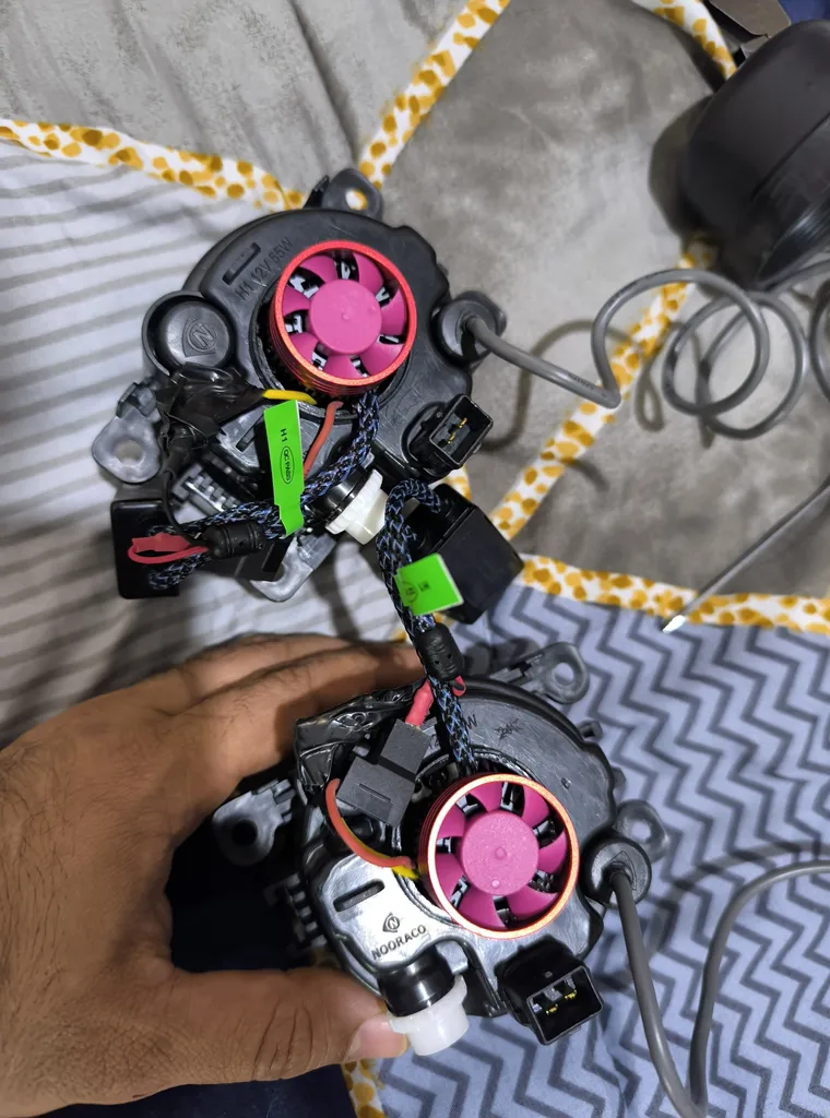 چراغ مه شکن جلو خودرو مدل نئون دار مناسب برای کوییک بسته دو عددی