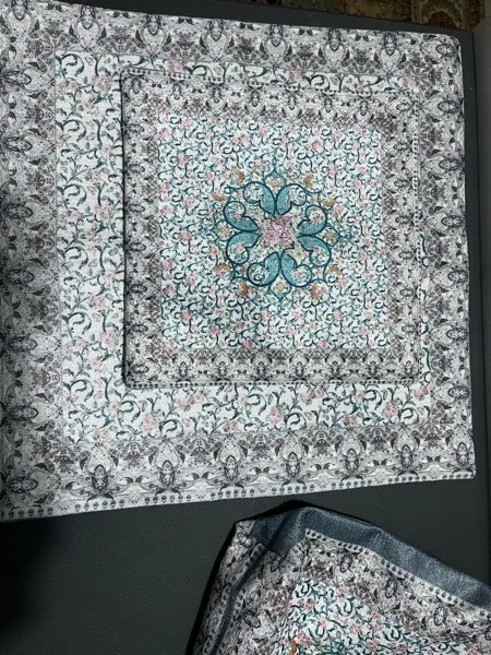 جانماز مدل گل و پروانه دورو طرح دار کد 9988.5