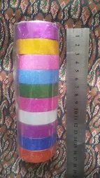 چسب نواری اکلیلی مدل Glitter بسته 10 عددی