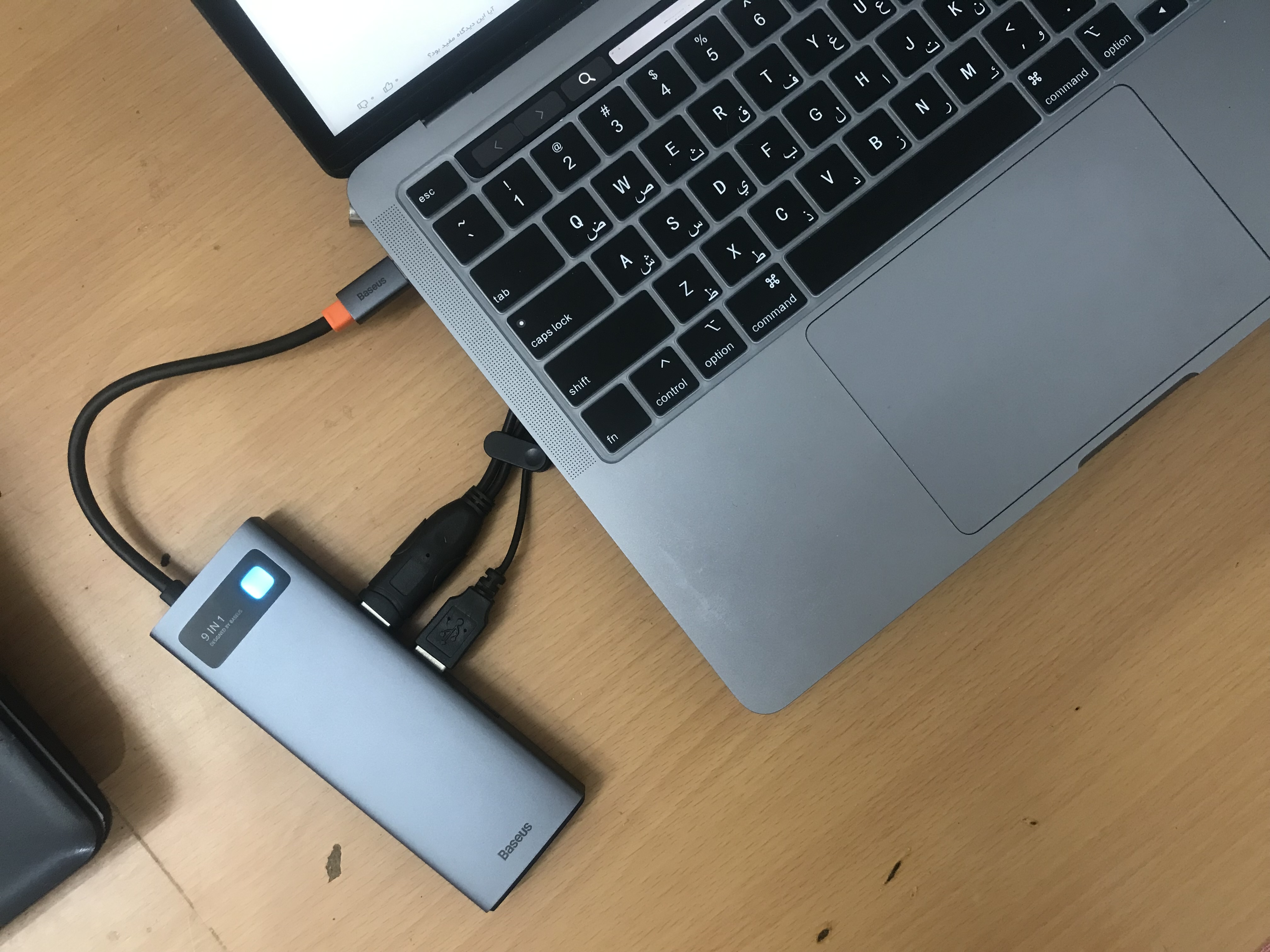 هاب 9 پورت usb-c باسیوس مدل CAHUB-CU0G