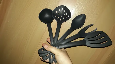 سرویس 5 پارچه کفگیر و ملاقه آیدا مدل Black