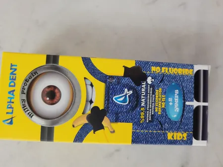 خمیر دندان کودک آلفادنت مدل بدون فلوراید حجم 50 میلی لیتر