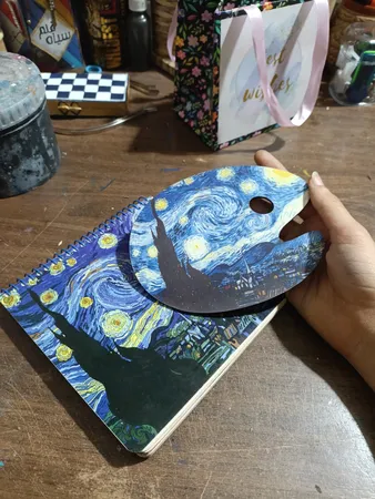 زیر لیوانی لوکسینو مدل پالت نقاشی طرح ونگوگ کد ArtLand_Shahrad