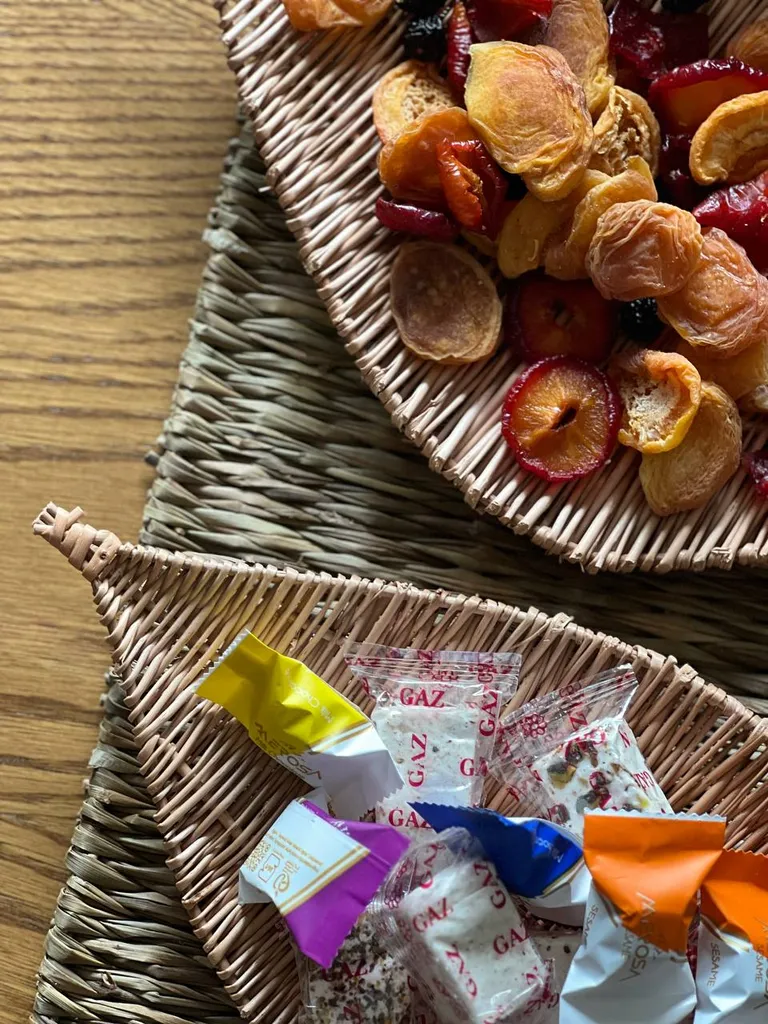 ظرف حصیری مدل مروار طرح برگ مجموعه 3 عددی