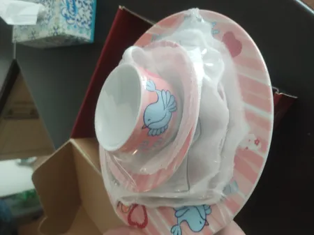 سرویس غذا خوری 5 پارچه کودک چینی زرین ایران مدل ایتالیا اف بیبی پپ درجه عالی