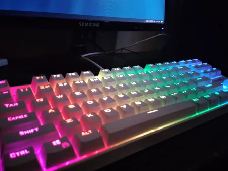 کیبورد گیمینگ ردراگون مدل K552 RGB، سوییچ مکانیکال آبی، Tenkeyless، نورپردازی RGB