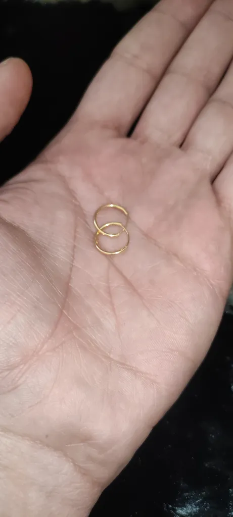 گوشواره طلا 18 عیار زنانه با طرح حلقه ای ساده مدل DK458