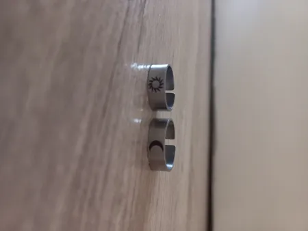 انگشتر مدل ماه و خورشید بسته 2 عددی