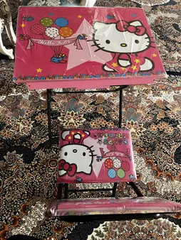 میز تحریر باکسدار و صندلی تاشو شهریار طرح کیتی