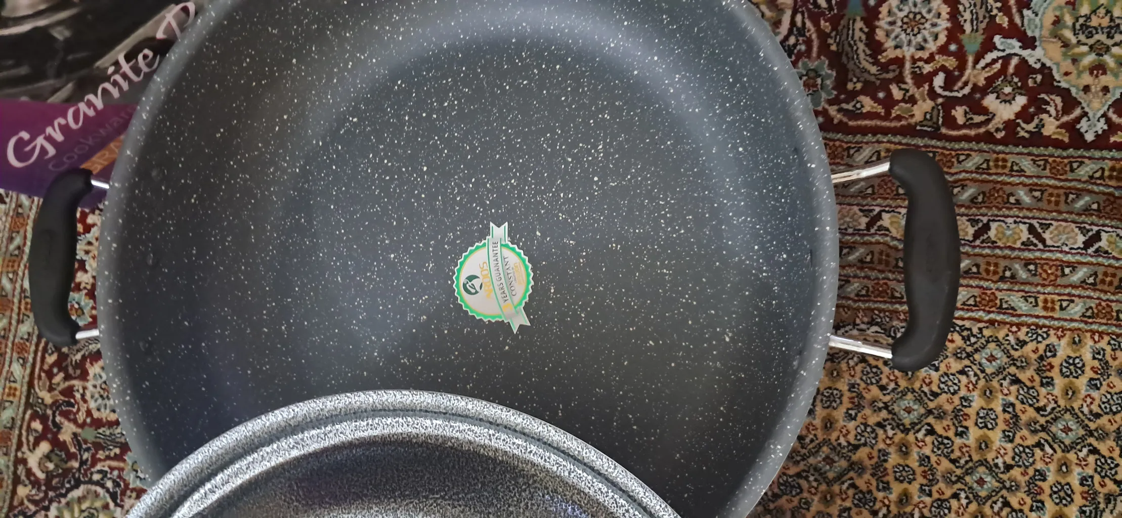 تابه دو دسته عروس مدل درب فلزی سایز 46