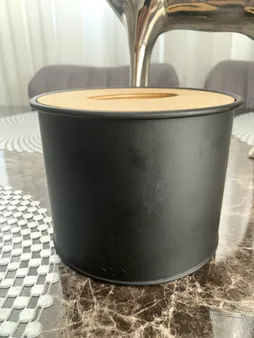 جای دستمال کاغذی مدل گرد درب بامبو کد DGQ50303001