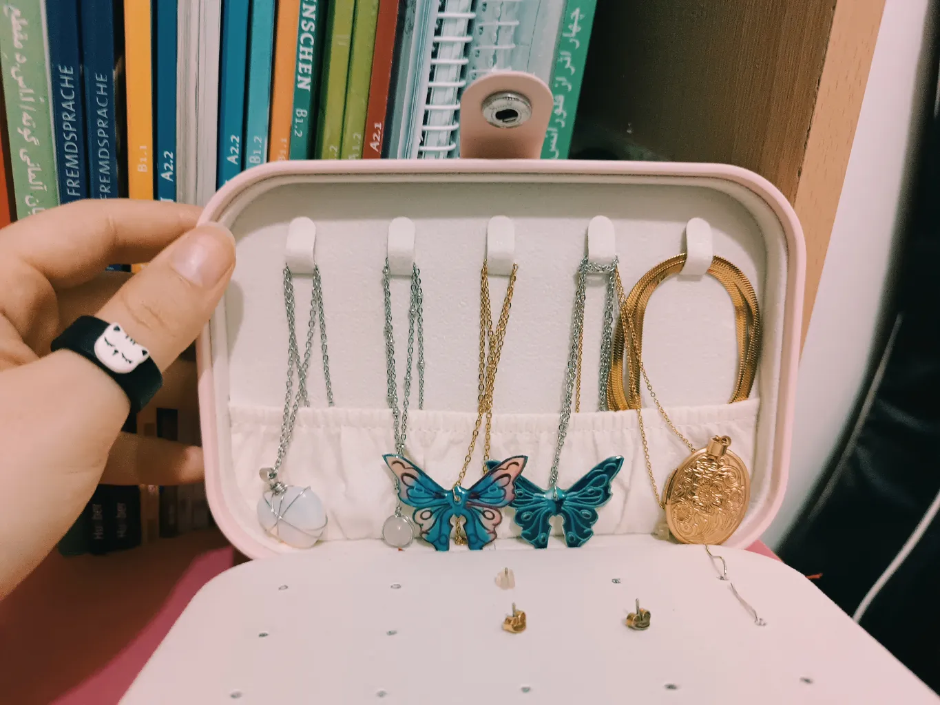 جعبه جواهرات جولری باکس تو مدل چرمی مسافرتی