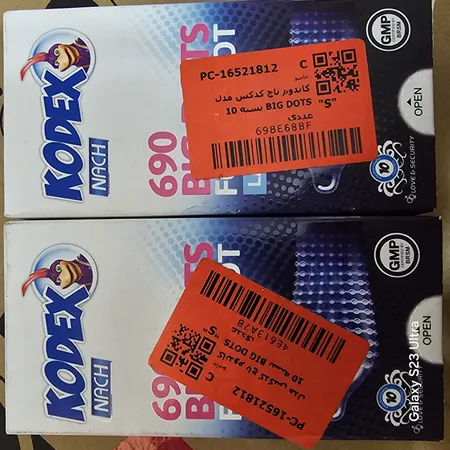 کاندوم ناچ کدکس مدل BIG DOTS بسته 10 عددی