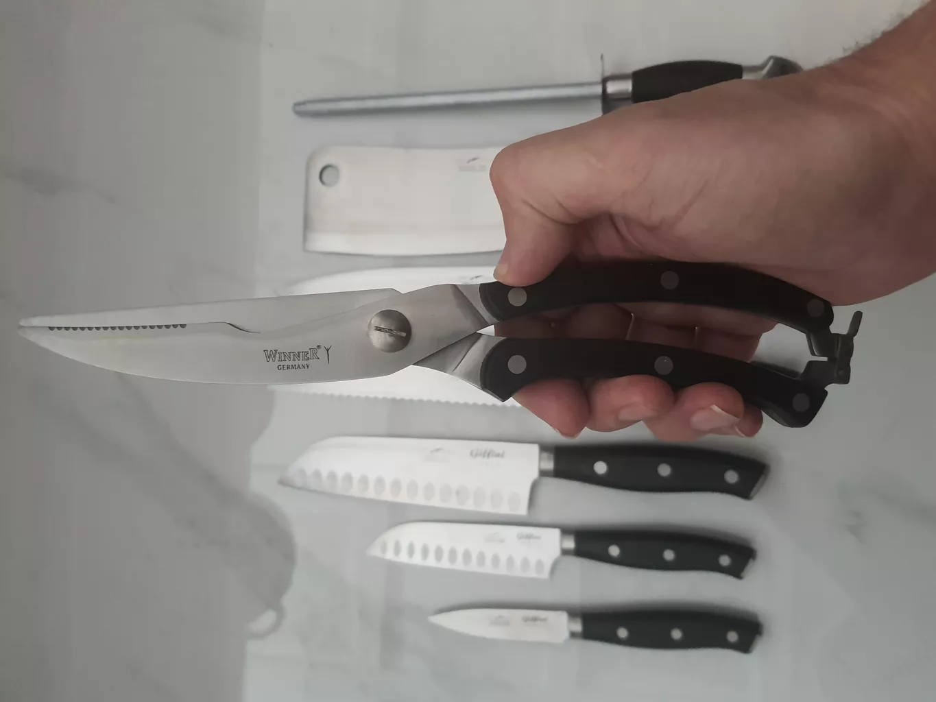 سرویس چاقو آشپزخانه 8 پارچه جی فی نی مدل G-01