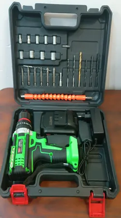 دریل پیچ گوشتی چکشی شارژی باس مدل LIFE_STYLE کد 1 مجموعه 27 عددی