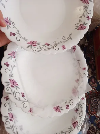 بشقاب خورش خوری پارس اپال مدل لیندا کد 124P بسته 6 عددی