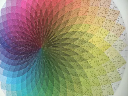 پازل 1000 تکه طرح رنگارنگ مدل دایره