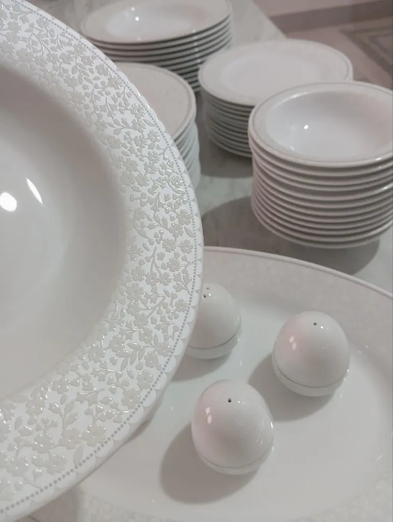 سرويس غذاخوری 28 پارچه چینی زرین ایران مدل ايتاليا اف کلارا کد 0128 درجه عالی