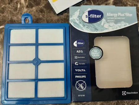 فیلتر خروجی جاروبرقی مدل fc9170/74 به همراه فیلتر ورودی مناسب برای جاروبرقی فیلیپس