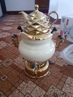 سماور گازی مدل عروس کد B301 ظرفیت 6 لیتر