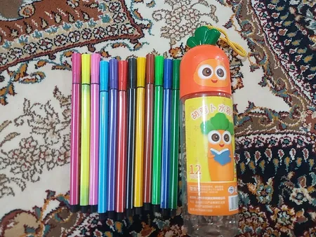 ماژیک رنگ آمیزی ۱۲ رنگ طرح هویج