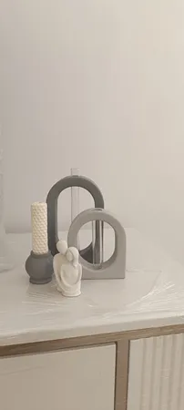 ست ۴ تکه دکوری گلدان و جاشمعی بتنی مدل آلا