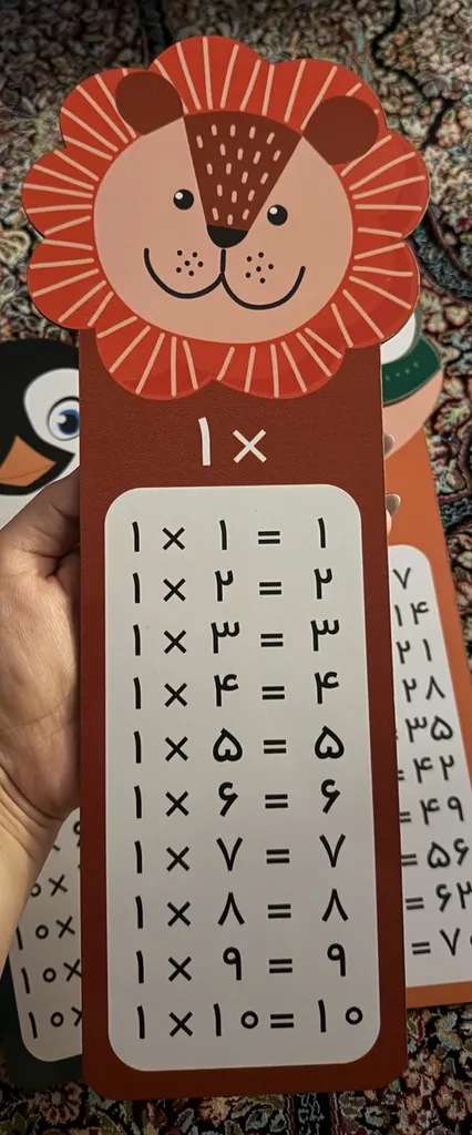 استیکر چوبی کودک باروچین مدل جدول ضرب کد 4216