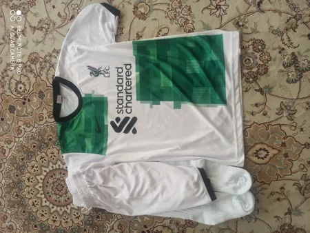 ست تیشرت و شلوارک ورزشی پسرانه مدل لیورپول طرح محمد صلاح2024w