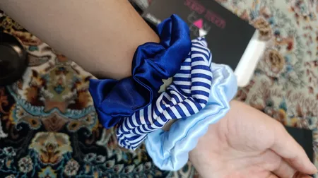 کش مو زنانه پاپلی مدل اسکرانچی ساتن بسته 3 عددی