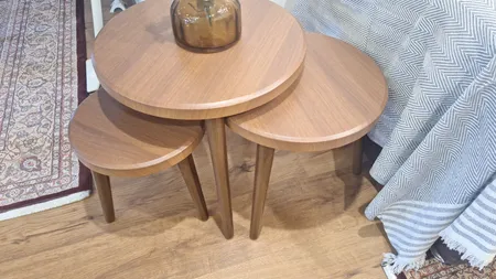 میز عسلی میز مارکت مدل آماندا مجموعه 3 عددی