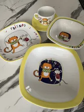 تجریه خرید سرویس غذاخوری 5 پارچه کودک چینی زرین ایران مدل کواترو دوستان درجه عالی