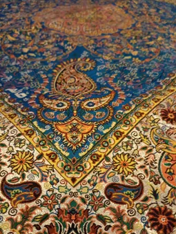 رومیزی ترمه نگین خاتم یزد طرح افشاری کد ABDR3