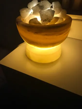 آباژور سنگ نمک طب سنگ طرح کاسه کد TA-50106