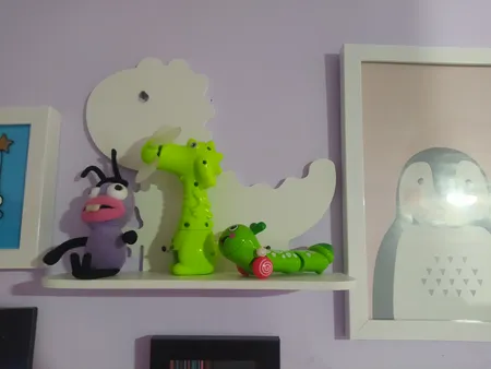 شلف دیواری اتاق کودک مدل دایناسور