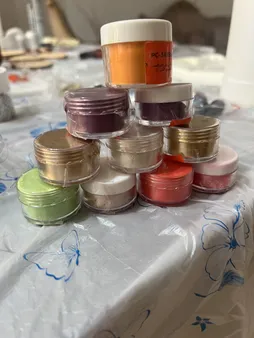 رنگ پودری صدفی رزین اپوکسی کد H-23 حجم 15میلی لیتر