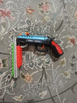 تفنگ بازی مدل دولول بسته 120 عددی