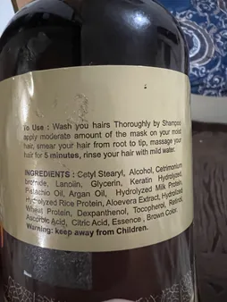 ماسک مو داماسک رُز مدل آرگان حجم 500 میلی لیتر