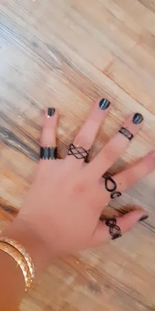 انگشتر زنانه مدل تابیده کد RB0509 مجموعه 5 عددی