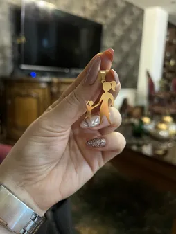 آویز گردنبند طلا 18 عیار زنانه مایا ماهک مدل MM1423 طرح مادر و بچه