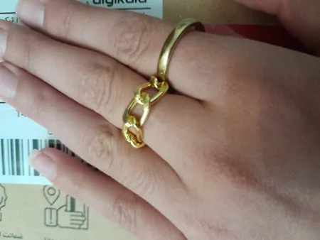 انگشتر دخترانه مدل زنجیر