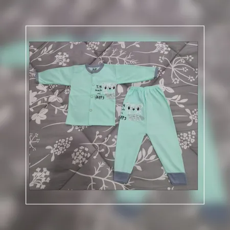 ست شومیز و شلوار نوزادی مدل خرس برفی کد 3700