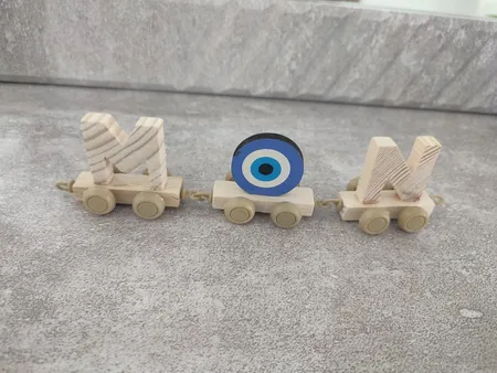 اسباب بازی چوبی مدل حروف انگلیسی قطار