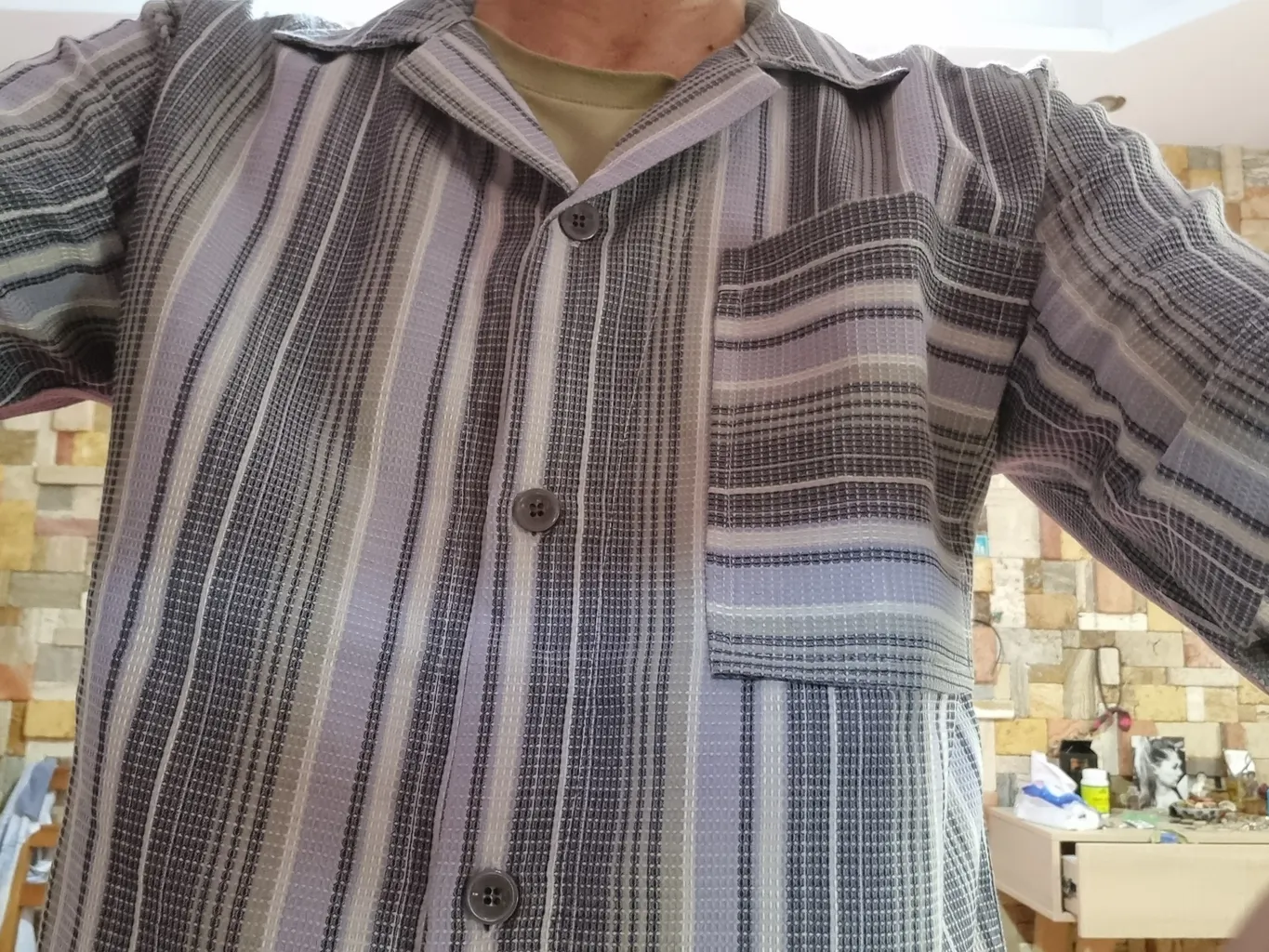 پیراهن آستین کوتاه مردانه سون پون مدل M127-4