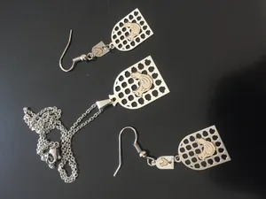 تجریه خرید نیم ست نقره طرح لیزری مرغ آمین کد ِِDAS23