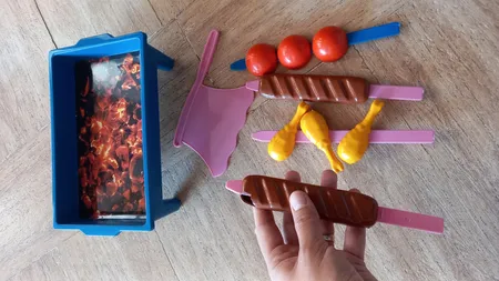 ست اسباب بازی آشپزخانه مدل باربیکیو و منقل