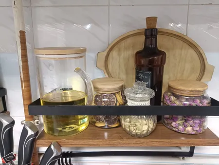 شلف دیواری مدل Wooden بسته 2 عددی