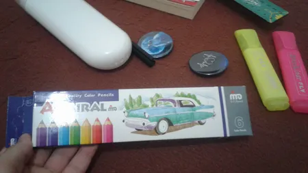 مداد رنگی 6 رنگ آدمیرال مدل MDF