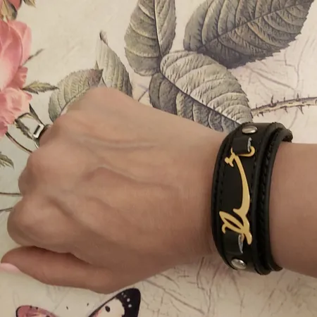 دستبند چرم وارک طرح خدا مدل نیکان کد rb236