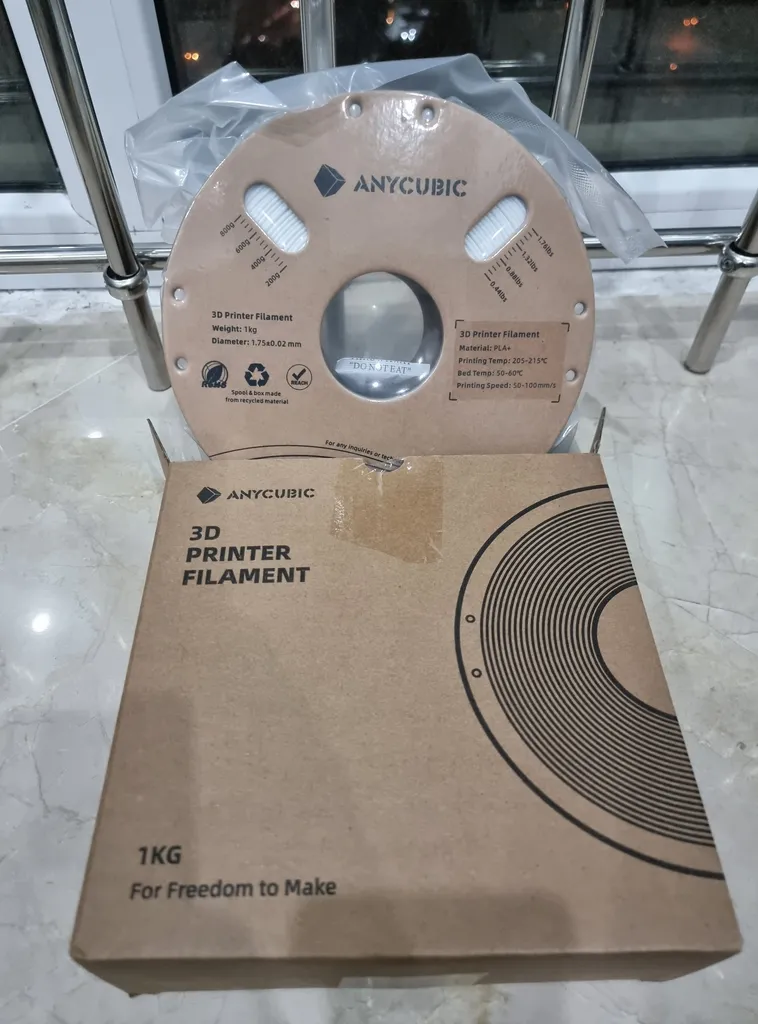 فیلامنت پرینتر سه بعدی انیکیوبیک مدل PLA+ قطر 1.75 میلی متر وزن یک کیلوگرم