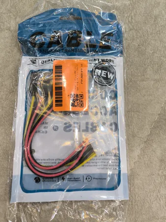 کابل تبدیل برق 1 به 2 ساتا مدل S322 طول 0.2 متر